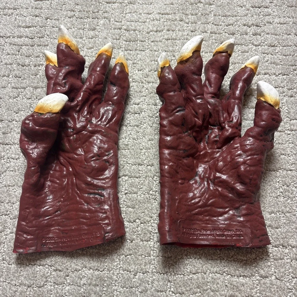 2002 The Paper Magic Group Red Monster Hands Halloween Costume